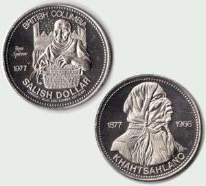 Khahtsahlano ~ Salish Trade Dollar British Columbia  