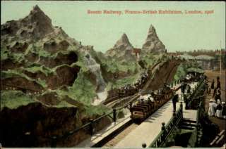 FRANCO BRITISH EXHIBITION Scenic Railway RR c1910 Postcard  