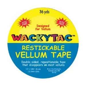   WACKYTAC Restickable Double Sided VELLUM Tape: Arts, Crafts & Sewing