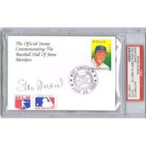  Stan Musial SIGNED Post Card PSA/DNA Slabbed   MLB Cut 