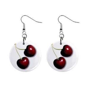  Cherries Dangle Earrings Jewelry 1 inch Buttons 12310640 Jewelry