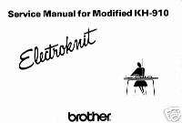 Brother Knitting Machine Service Manual KH910  