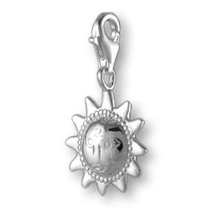   MELINA Charms clip on pendant indian sun sterling silver 925 Jewelry