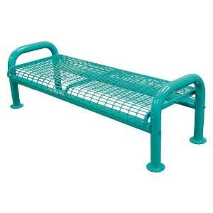  U Leg Wire Commercial Grade Bench without Back, Yellow 