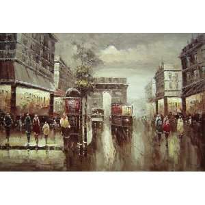 Paris Arch de Triumph Oil Painting 24 x 36 inches