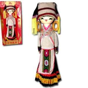   12 Inch Wood Doll with various minority costumes