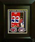 CAREY PRICE  PATRICK ROY # 33 RETIREMENT NIGHT GAME USED STICK FRAMED 