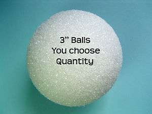 Genuine Styrofoam Balls 3 Diameter   You Choose Qty   FREE USA 