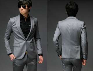 New Mens Fashion Stylish Slim Fit One Button Suit XZ04  