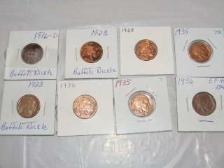 Lot of 8 Buffalo Nickels 1916 1936  