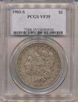 1903 S MORGAN DOLLAR VF35 PCGS. Strongly Detailed/Looks XF.  