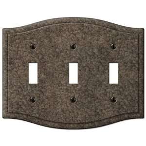  Camelot Pewter Steel   3 Toggle Wallplate: Home 