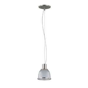 Nuvo 60/2921 Pendant With Small Clear Prismatic Glass, Brushed Nickel