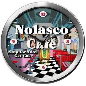  NOLASCO 14 Inch Cafe Metal Clock Quartz Movement: Kitchen 