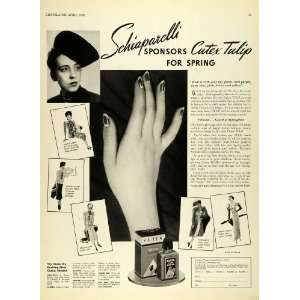  1938 Ad Northam Warren Limited Cutex Tulips Polish Nails 