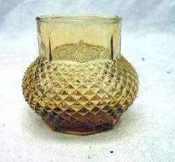 EAPG 1880s era amber glass ladies spittoon or cuspidor  