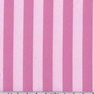  45 Wide Sport Collage Rugby Stripe Pink Fabric By The 