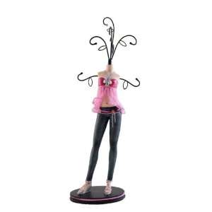  Jewelry Holder Urban Glam Jeans Mannequin Small Pink: Home 