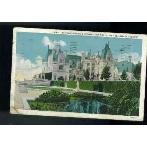  Biltmore Mansion Post Card 1933 Cancel Stamp on Back From 