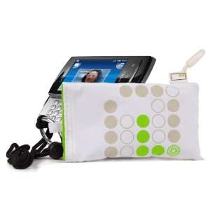  Lime Deco Motif Cellphone Pouch With Handy Neck Strap 