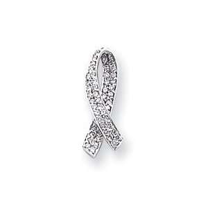   Gold Breast Cancer Awareness Diamond Chain Slide   JewelryWeb: Jewelry