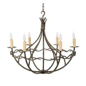  Norfork Chandelier 6 Arm w/ Candle Drip Cover: Home 