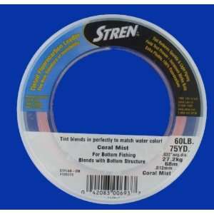  Stren Tinted Fluorocarbon Leader 60lb 75Yd Coral Mist 