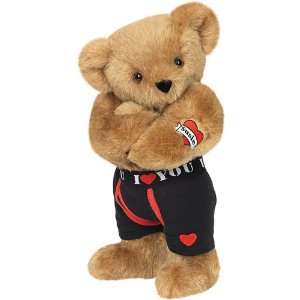    15 Huggable Hunk with Tattoo Bear   Heart Fur Toys & Games