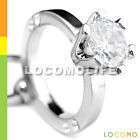 Fashion Bling Crystal Diamond Key Ring Key Chain WHITE