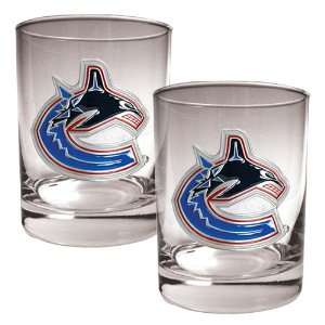  Vancouver Canucks 2pc Rocks Glass Set