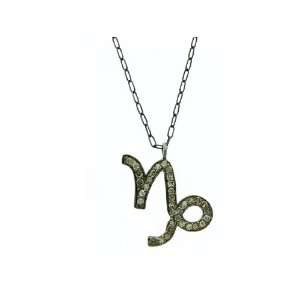 925 Sterling Silver Astrology Zodiac Sign Capricorn Charm Necklace 