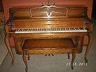 Beautiful Sohmer & Co. Upright Rock Maple Wood Piano w/ Matching Bench 