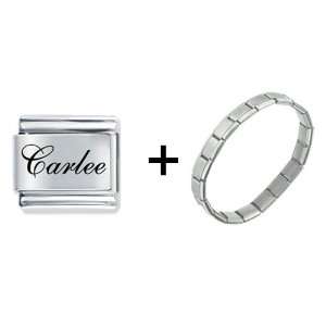    Edwardian Script Font Name Carlee Italian Charm: Pugster: Jewelry