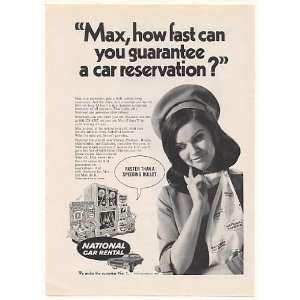  1970 National Car Rental Girl Max Computer Print Ad: Home 