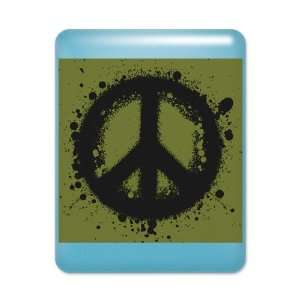    iPad Case Light Blue Peace Symbol Ink Blot 
