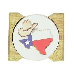 State of Texas with Heat Coaster Set
