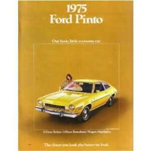  1975 FORD PINTO Sales Brochure Literature Book Piece Automotive