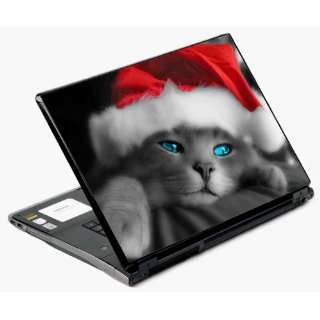   Univerval Laptop Skin Decal Cover   Christmas Cat 