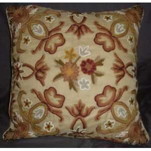    Crewel Pillow Art Nouveau Troy Silk Organza (20X21)