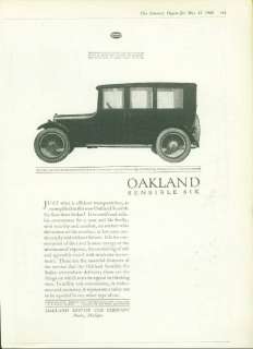 Lot of 1920 Oakland Sensible Six Motor Car Ads   3  