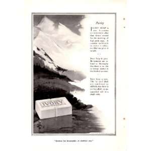 1916 Ad Procter Gamble Ivory Soap Mountain Original Vintage Print Ad