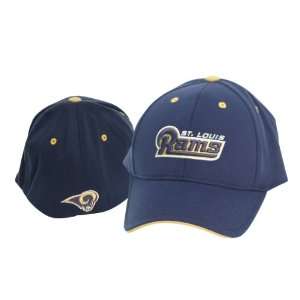  St. Louis Rams Name Flex Fit Baseball Hat   Navy: Sports 