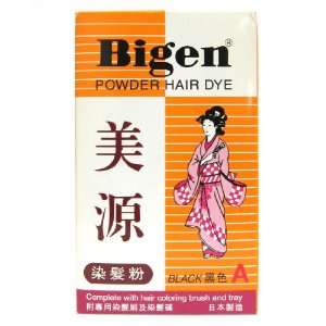  Bigen Powder Hair Dye   Black Color (A) 6g Japan Beauty