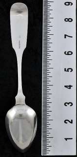 Antique American Coin Silver Serving Spoon J. Peters  