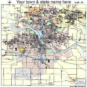  Street & Road Map of Cedar Rapids, Iowa IA   Printed 
