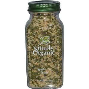 Simply Organic Garlic N Herb CERTIFIED ORGANIC 3.10 oz bottle:  