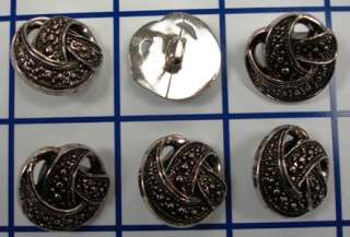    style Silver Beaded Knot Plastic Buttons Fasteners 3/4 wide  