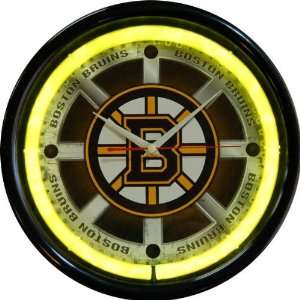  Boston Bruins Plasma Neon Clock: Sports & Outdoors