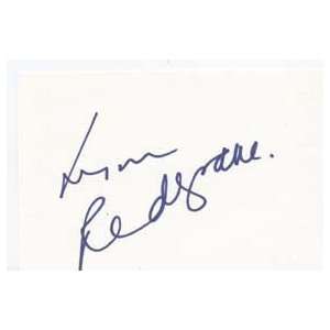  LYNN REDGRAVE Signed Index Card In Person 