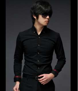 NWT Fashion Style Mens Casual Shirts Luxury Long Shirts Fit Slim 